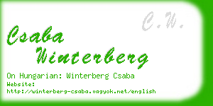 csaba winterberg business card